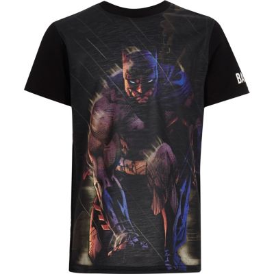 Boys black Batman print t-shirt